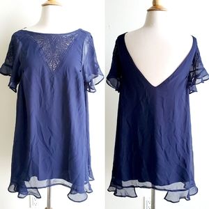 Tularosa Ruffle Babydoll Mini Dress